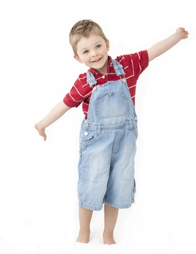 Child with dungarees